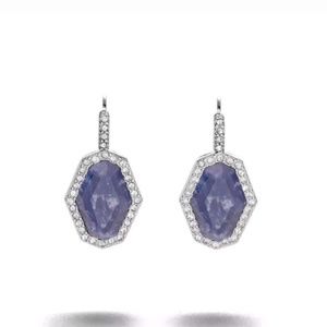 Modern mosaic drop blue earrings chloe